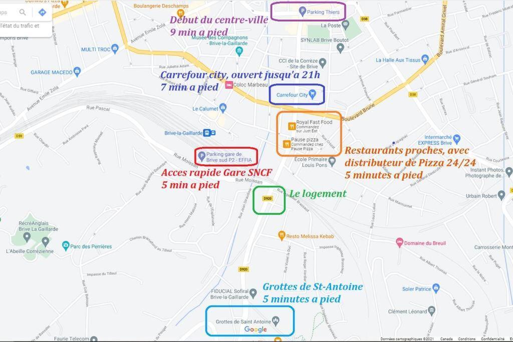 Logement A Brive Avec Terrasse Et Climatisation - Pres De La Gare Et Du Centre-Ville - Wifi Et Stationnement Gratuit ภายนอก รูปภาพ